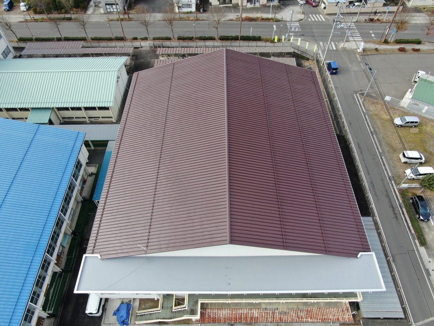 伊達市某学校　体育館屋根改修工事